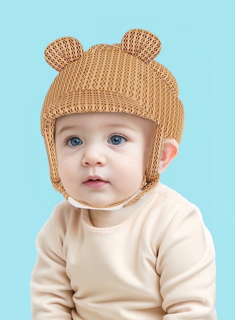 Al LIFE Baby Head Protector Safety Helmet for Infants & Toddlers – Breathable Soft Cushion Hat with Adjustable Straps, Anti-Fall Head Protection for Crawling & Walking – Cute Bear Design - Image 2