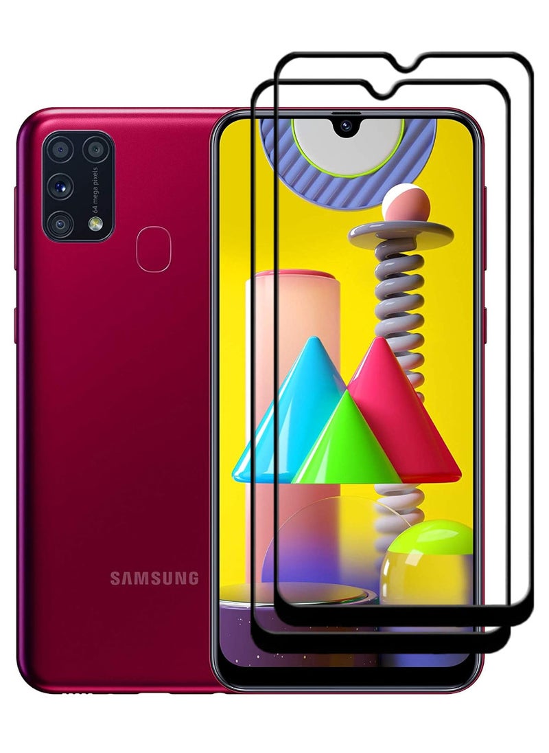 ACLIX 2 Pieces Antistatic ESD Dustproof Premium Quality High Definition Tempered Glass Screen Protector Designed For Samsung Galaxy M31 - Image 1