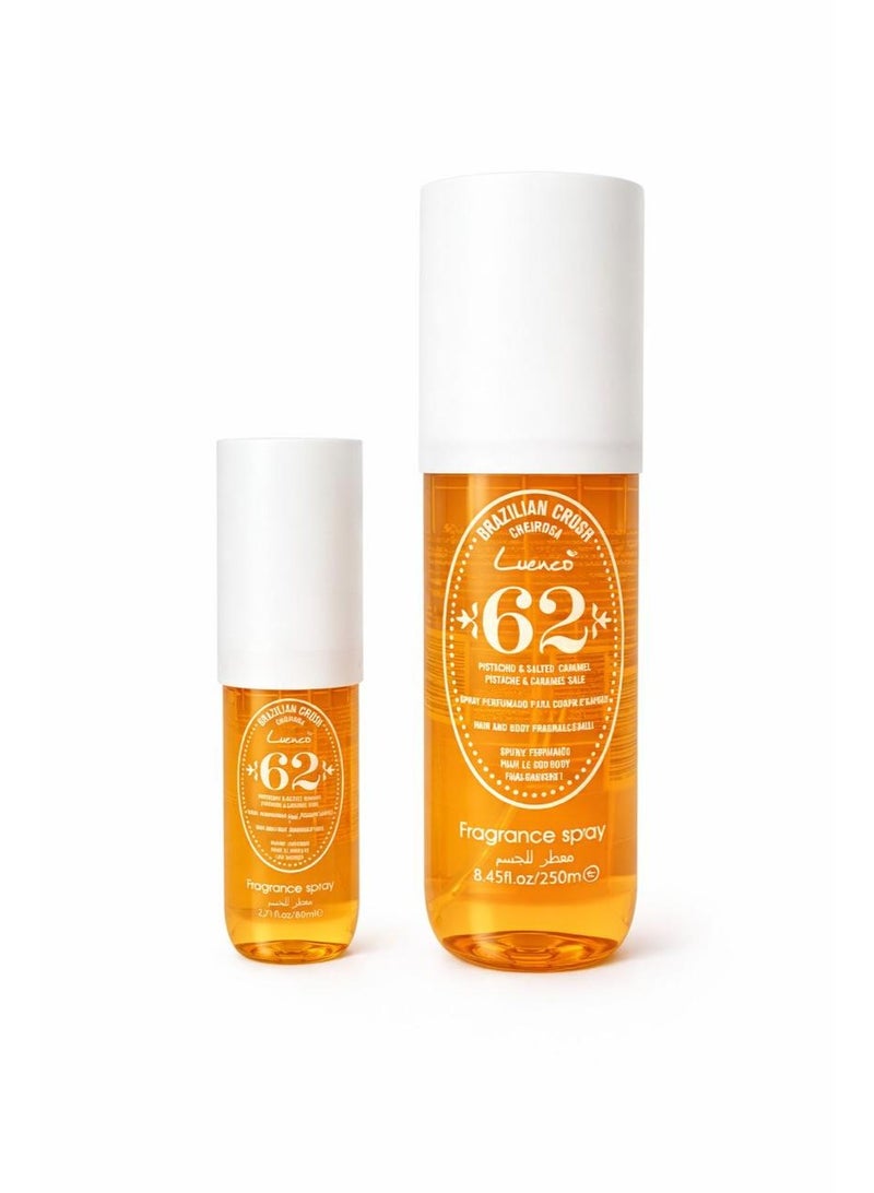LUENCO 2 Pce Brazilian Crush Chirosa  ( 62) Body and Hair Mist with a distinctive, attractive, and long-lasting fragrance 250ml Body Mist - Image 1