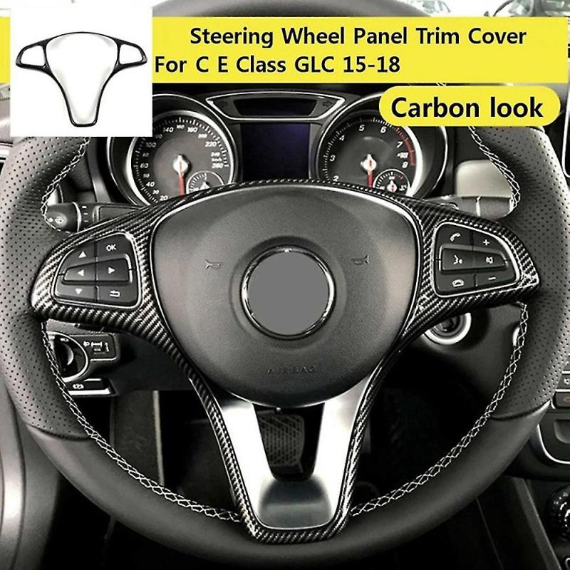 Carbon Fiber Steering Wheel Cover: 2014-2017 C E GLC Models, Premium ABS Coating for All Weather Durability - Easy Peel And Stick Installation, Customized Luxury Look for Car Enthusiasts - Image 5