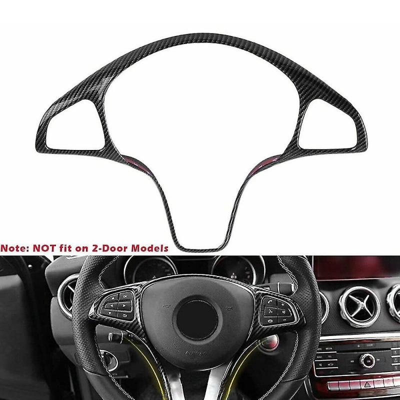 Carbon Fiber Steering Wheel Cover: 2014-2017 C E GLC Models, Premium ABS Coating for All Weather Durability - Easy Peel And Stick Installation, Customized Luxury Look for Car Enthusiasts - Image 4