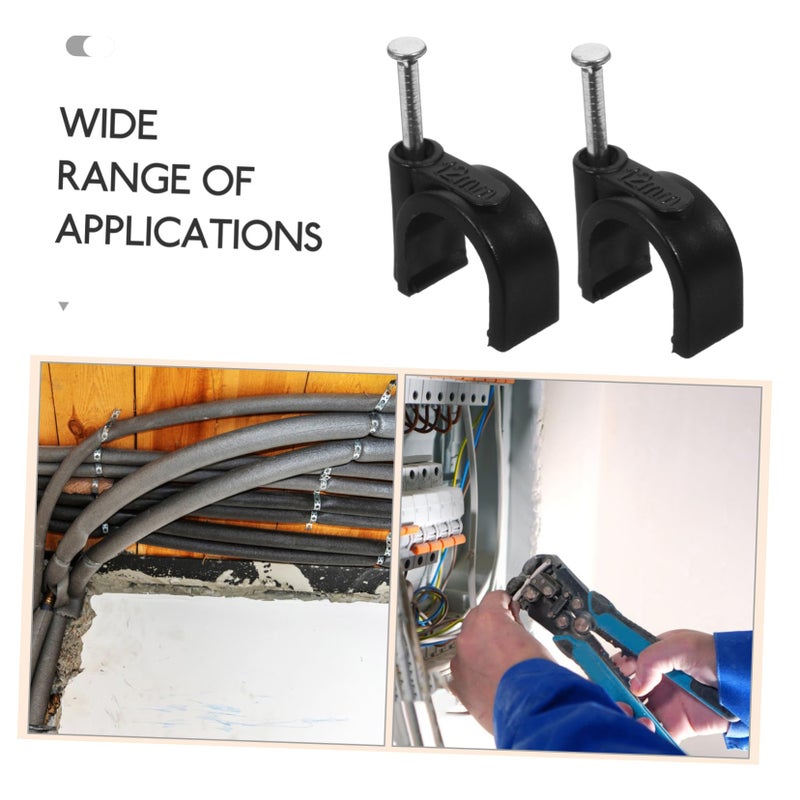 Half Pipe Clamps with Nails 100Pcs for Cable and Pipe Support Tubing Fixture Easy to Use - Image 5