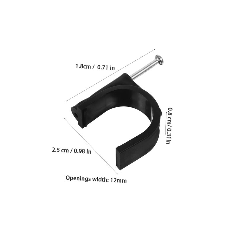 Half Pipe Clamps with Nails 100Pcs for Cable and Pipe Support Tubing Fixture Easy to Use - Image 3