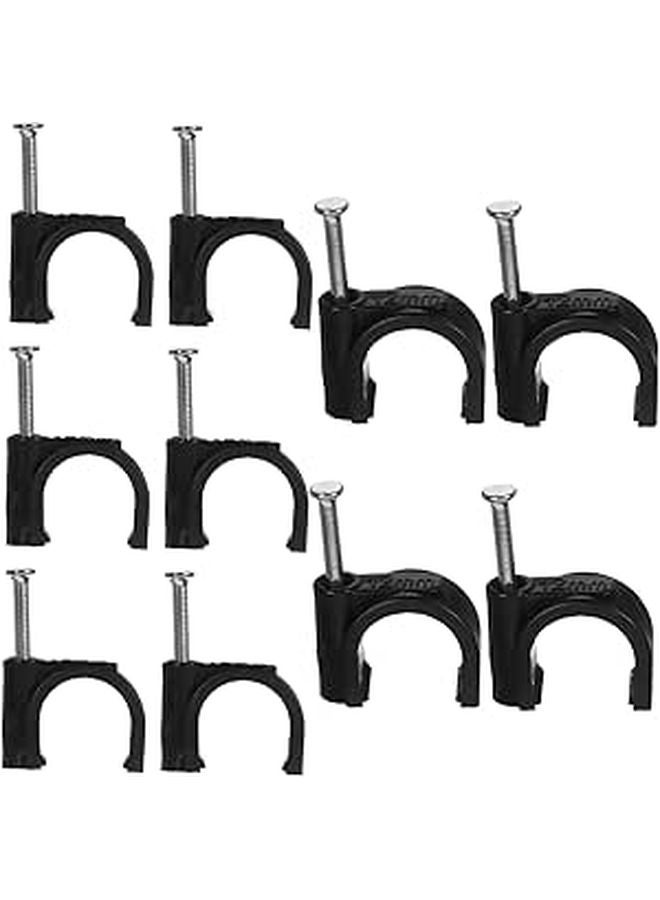 Half Pipe Clamps with Nails 100Pcs for Cable and Pipe Support Tubing Fixture Easy to Use - Image 1