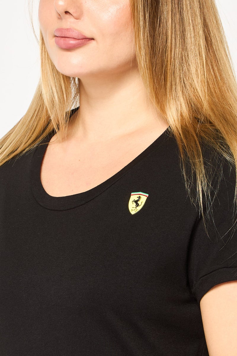 Puma x Scuderia Ferrari Women Sportswear Fit Short Sleeve Outdoor T-Shirt, Black - Image 3