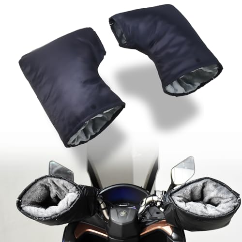 Sparkmods Motorcycle Handlebar Muffs Gloves Riding Cycling Mittens for Scooter E-Bike Snowmobile ATV Cold Weather Waterproof Windproof Thermal Gloves with Reflective Strip (X-Large) - Image 1