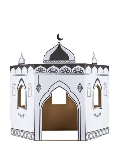 Hilalful بيت لعب مسجد من الورق المقوى من HilalFul Colour Me | نشاط اصنعه بنفسك للأطفال | لعب خيالي | للعب في الأماكن المغلقة | هدية إسلامية للأطفال | لعبة تعليمية وتعليمية | سهلة التجميع  - Image 2