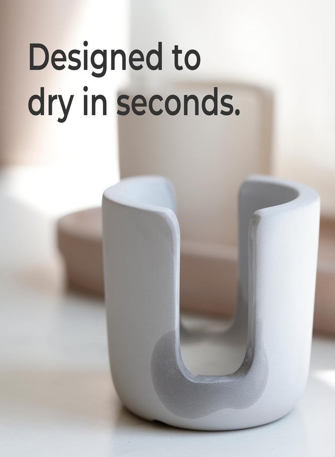 Selegna Diatomite Sponge Holder - Quick Dry Kitchen Sink Organizer - Fast Absorbing Stone Drying Caddy -Dish Sponge Holder for Kitchen Sink, Diatomaceous Earth Sponge Holder (Light Grey, Small) - Image 3