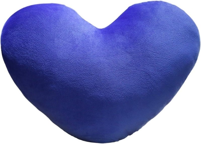 Stuffed Heart Pillows Colorful Plush Decor Pillow for Sofa Bed Chair Back Support for Sofa Living Room(Dark Blue,49cm) - Image 1