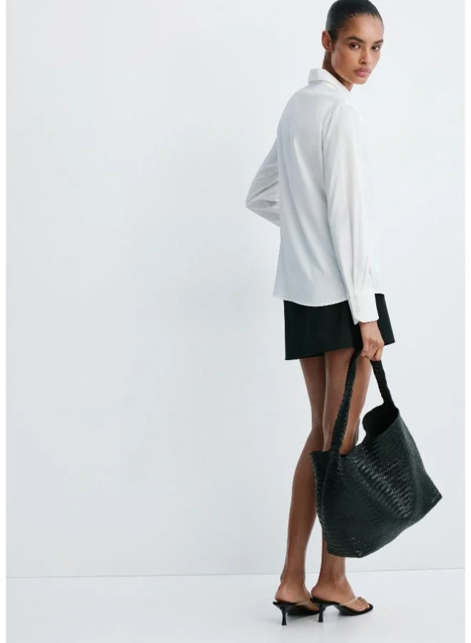 مانجو Fluid Blouse With Concealed Buttons