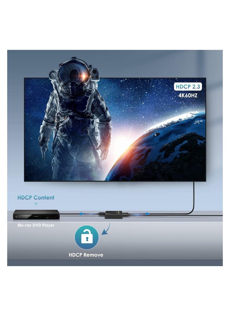 Captaintech - HDMI Splitter, 1 in 2 Out 60Hz- HDCP 2.2/2.3 Bypass, HDR, Dolby Atmos/DTS5.1/7.1, Compatible with PS5/PS4/PS3, Apple TV, Xbox, Cable Box, Roku Stick, etc. HDMI Down Scaler 4K 1080P Sync - Image 1
