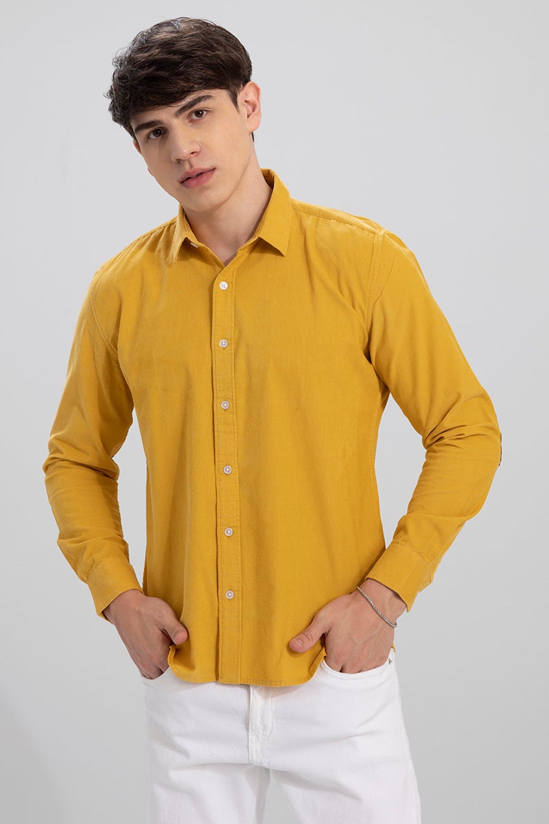 SNITCH Authentic Mustard Corduroy Shirt - Image 5