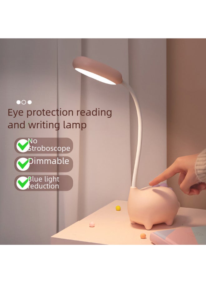Generic - Dinosaur Led Desk Lamp Eye Protection For Reading Studying Usb Rechargeable Small Night Light For Students-Light Source Power:3W-Light Color:Green - Image 1