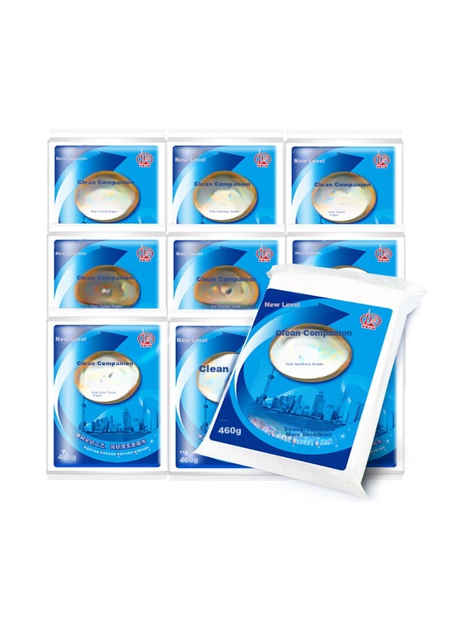 Hygienix Toilet Paper, Jieban Flat Paper 460g*10 Packs, Hoal Ultrasound Blade-cut Paper Grass Paper, Strong And Thick, Difficult To Absorb - Image 2