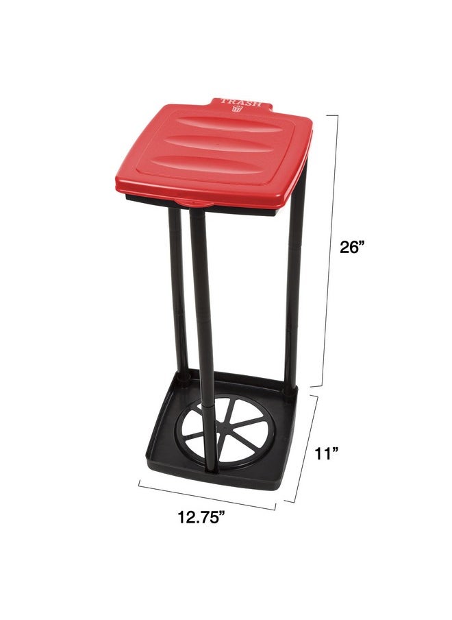 Wakeman Wakeman Portable Trash Bag Holder - Collapsible Trashcan for Garbage - Indoor/Outdoor Use Ideal for Camping, Recycling, and More Outdoors (Red)  - Image 3