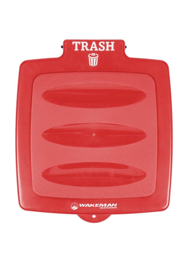 Wakeman Wakeman Portable Trash Bag Holder - Collapsible Trashcan for Garbage - Indoor/Outdoor Use Ideal for Camping, Recycling, and More Outdoors (Red)  - Image 2