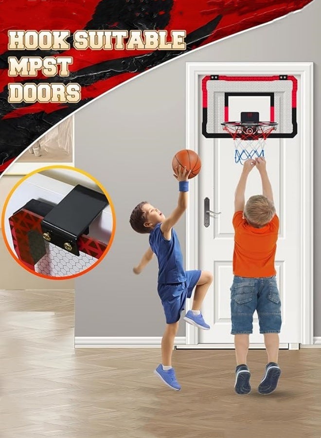 M MIAOYAN Electronic scoring basketball board, punch-free indoor and outdoor hanging basketball hoop, scoring metal hoop, foldable dunk hoop - Image 2
