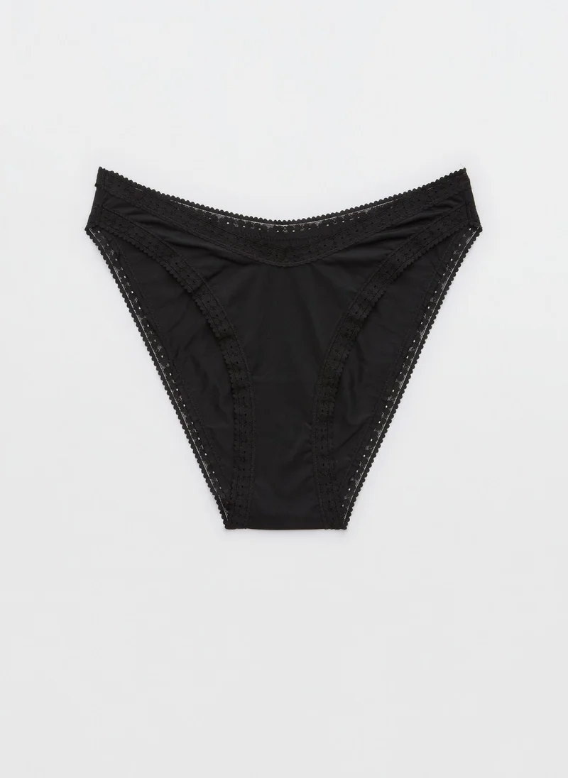 Aerie Smoothez Microfiber Lace Deatiled Briefs