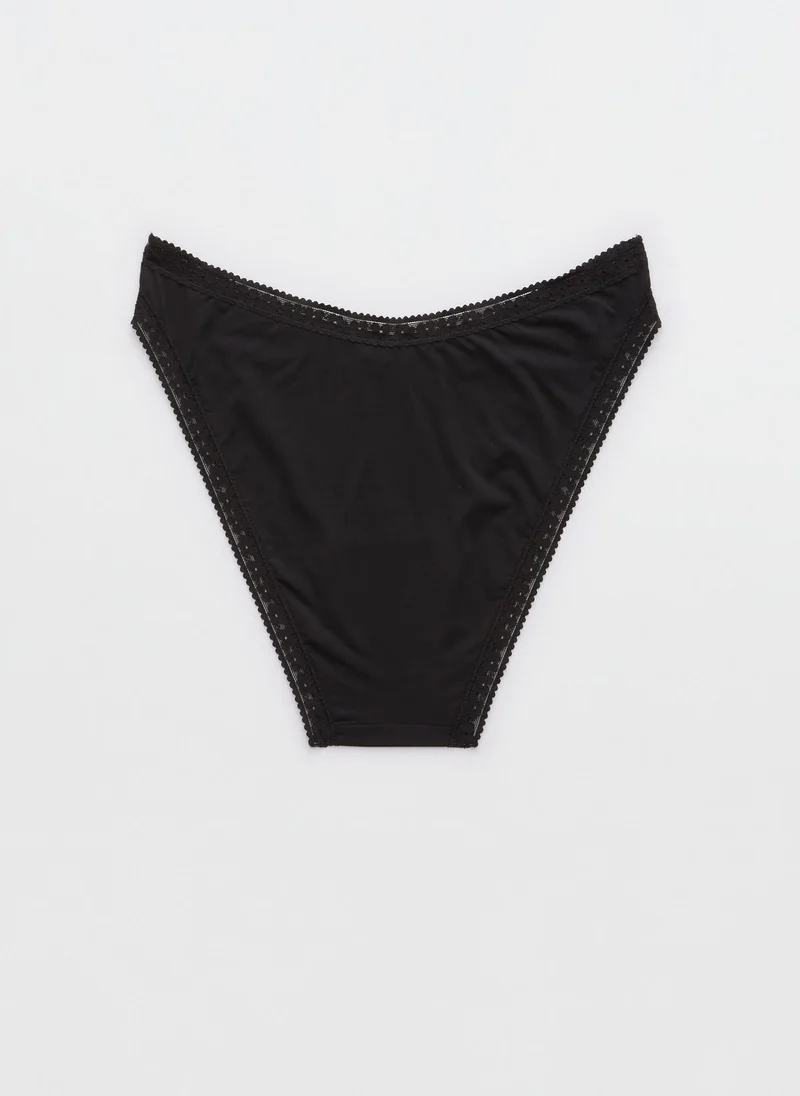 Aerie Smoothez Microfiber Lace Deatiled Briefs