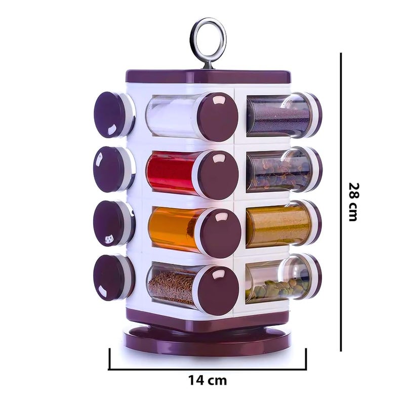 Drumstone Drumstone 15 YEARS WARRANTY Kitchen accessories items masala box for kitchen Spice box for KitchenSpice rack set for kitchen storage Container Set Of 16 - Image 4