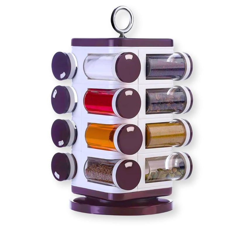 Drumstone Drumstone 15 YEARS WARRANTY Kitchen accessories items masala box for kitchen Spice box for KitchenSpice rack set for kitchen storage Container Set Of 16 - Image 1