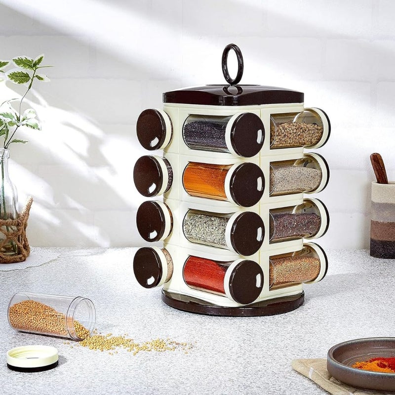 Drumstone Drumstone 15 YEARS WARRANTY Kitchen accessories items masala box for kitchen Spice box for KitchenSpice rack set for kitchen storage Container Set Of 16 - Image 5