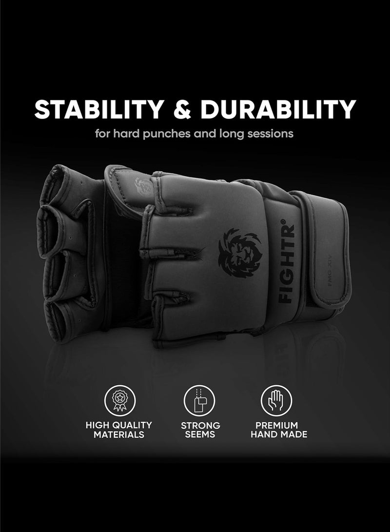 FIGHTR Pro MMA Gloves For Grappling Sparring Training, Kickboxing Martial Arts Muay Thai Punching Bag Mitt Training Boxing For Men And Women | Incl. Carrying Bag - Image 4
