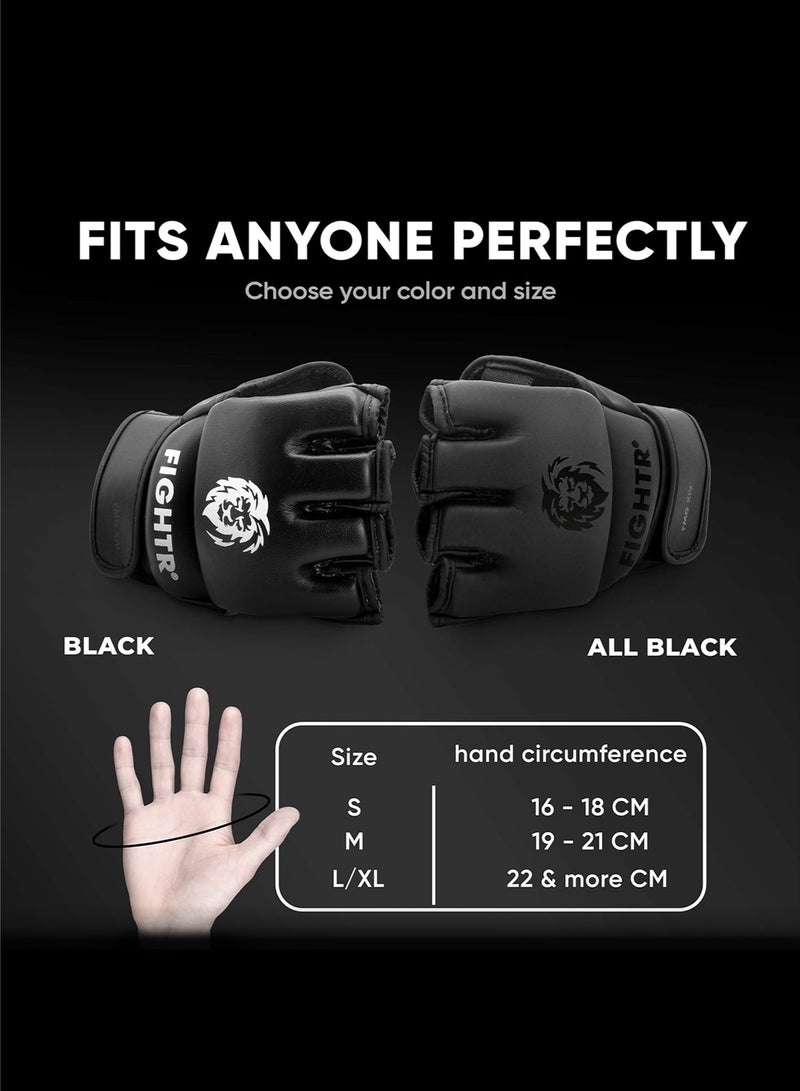 FIGHTR Pro MMA Gloves For Grappling Sparring Training, Kickboxing Martial Arts Muay Thai Punching Bag Mitt Training Boxing For Men And Women | Incl. Carrying Bag - Image 2