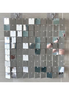 Generic sequins wind board wedding birthday scene layout party decoration sequins background wall curtain sequins wall billboard JX2239 Mirror Silver 