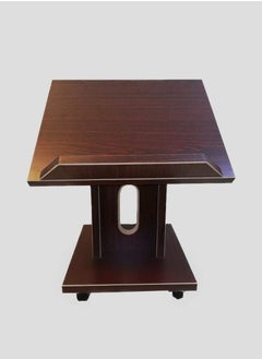 DARUSSALAM Wooden Quran Stand with Wheels Brown | Adjustable Wooden Quran Stand with Wheels Brown | Premium Brown Wooden Quran Stand with Wheels  - Image 1