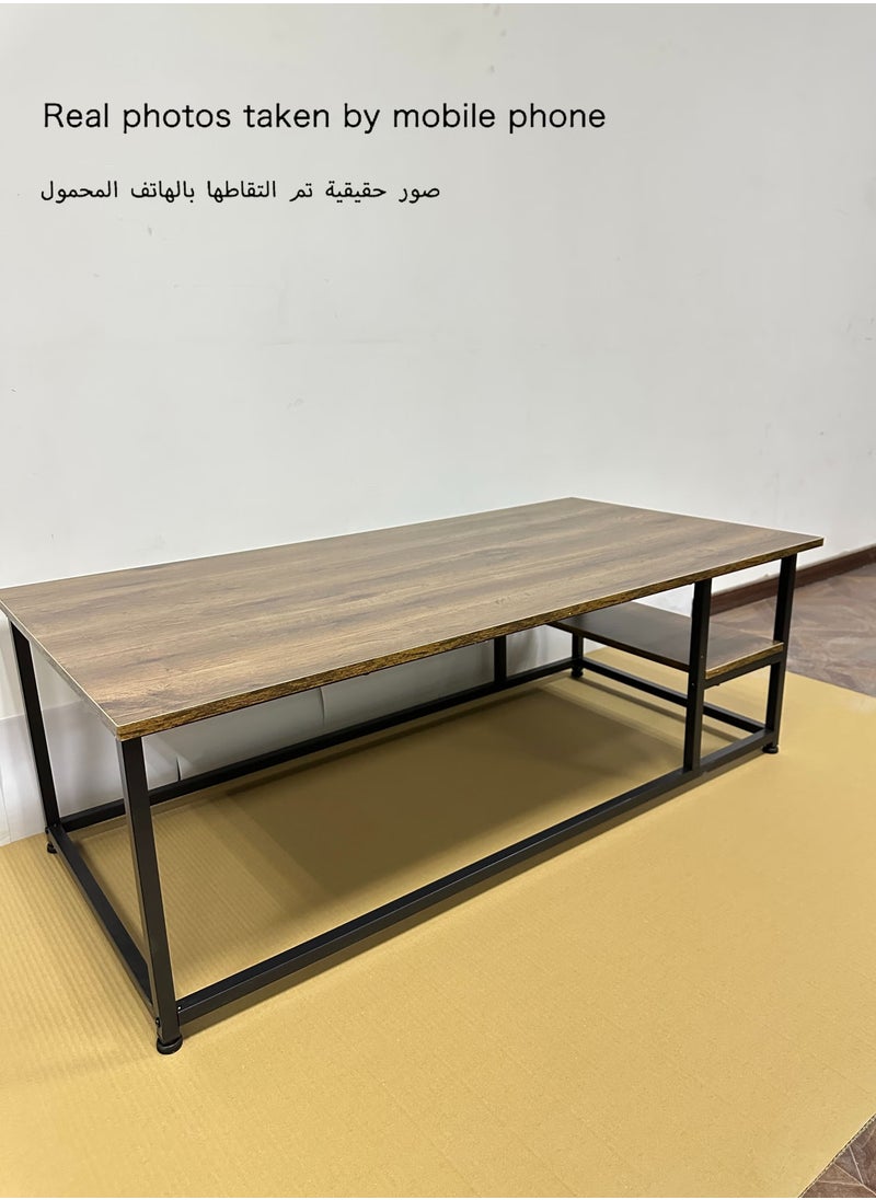 AGD Double Layer Coffee Table With Large Storage Capacity For Living Room  - Image 5