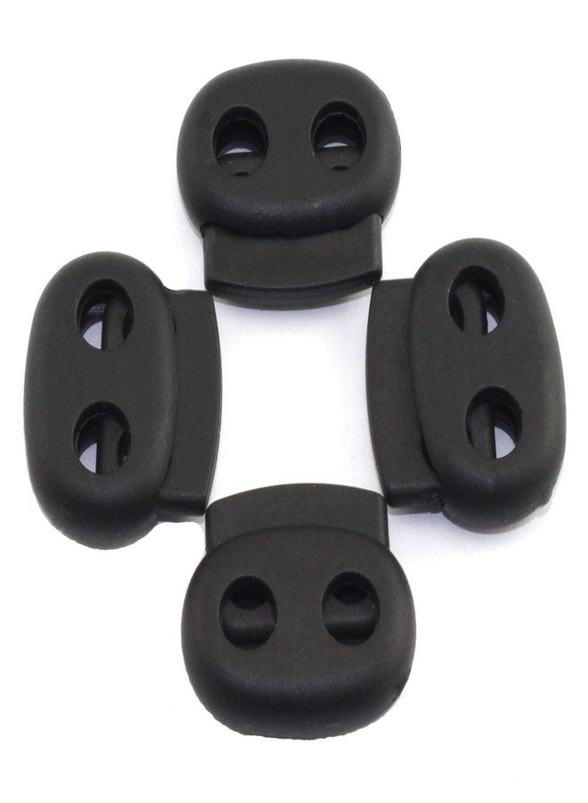 RuiLing 20-Pack 1917mm Dual Hole Cord Lock Plastic Spring Loaded Fastener Bungee Rope Toggle Stopper Slider Toggle Clamp DIY Apparel Sewing Accessories Black - Image 5
