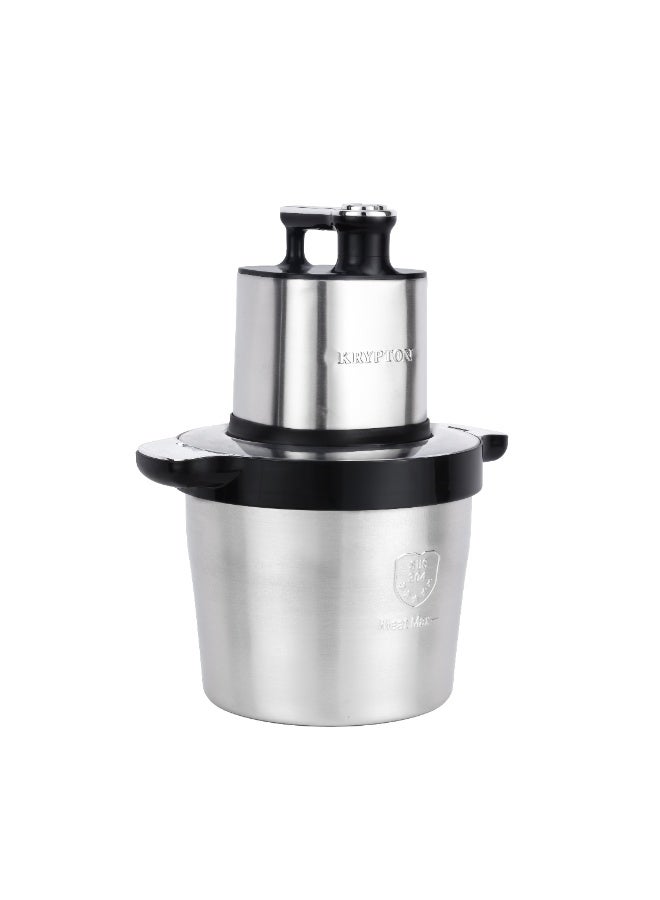 KRYPTON Multi Chopper, 3-Speed Control, Stainless Steel Blades | Compact Multi-Purpose Chopping Machine | 8 L 1200 W KNMC6622 Silver and Black - Image 1
