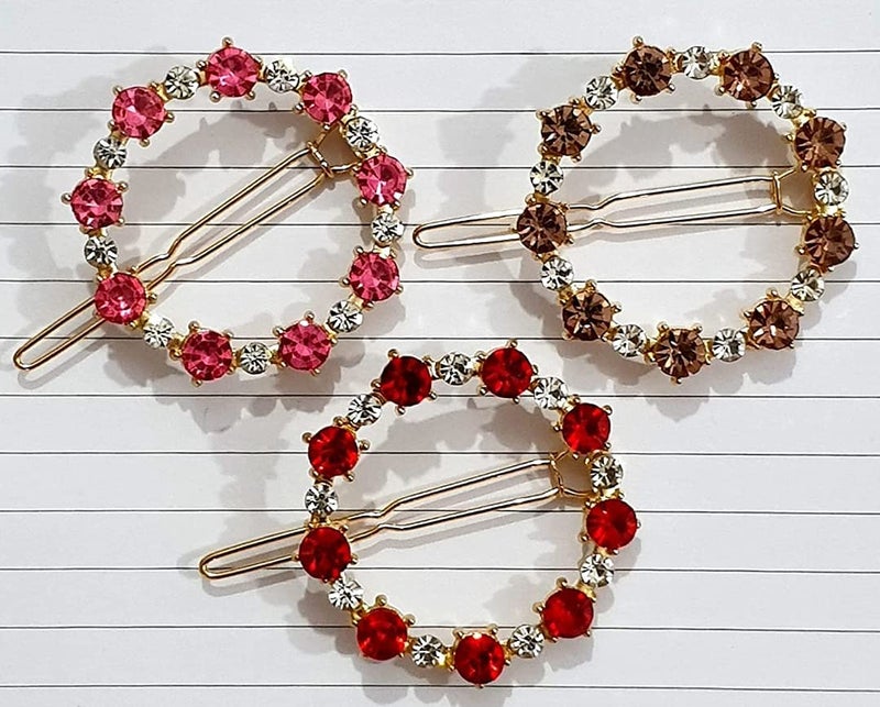 HOMEMATES 3 Pcs Hair Clips Lock pin Hair Accessories For Women's Girls, Multicolor - Image 4