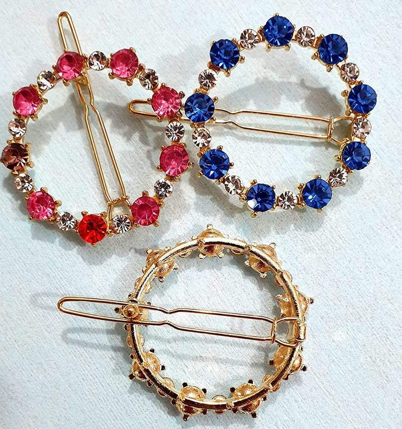 HOMEMATES 3 Pcs Hair Clips Lock pin Hair Accessories For Women's Girls, Multicolor - Image 2