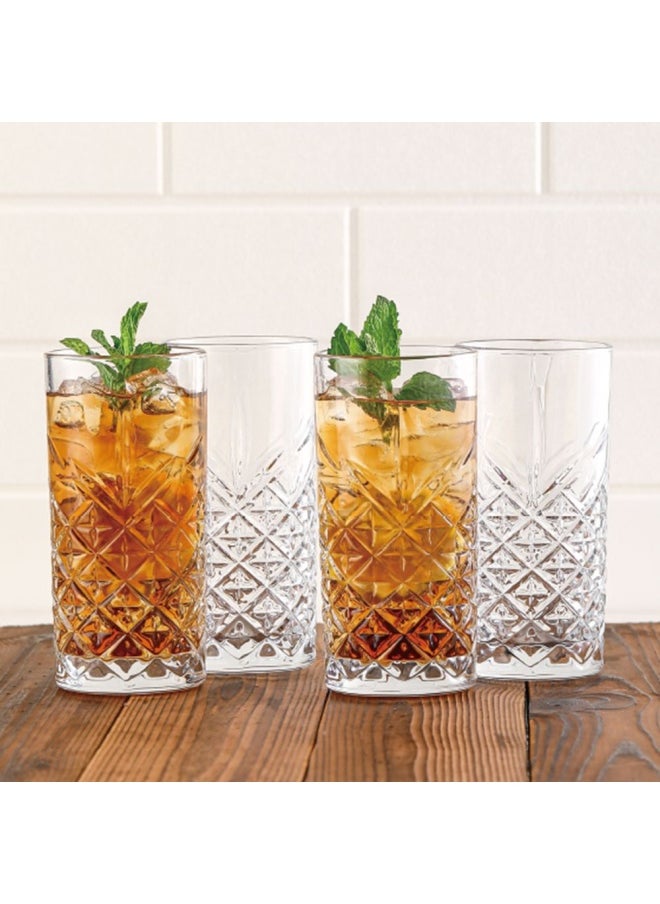 DANUBE HOME Minetta 4-Piece Tumbler Glass Set 380ml 