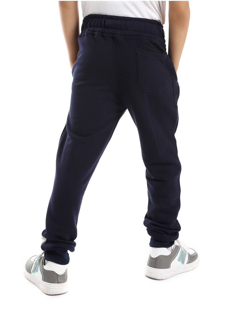 Caesar Boys Elastic Waist Sweatpants With PrintedTape And Front Pocket  - Image 3