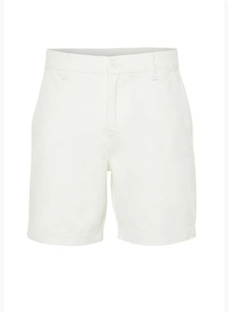 trendyol Men's Ecru Regular Fit Shorts Bermuda