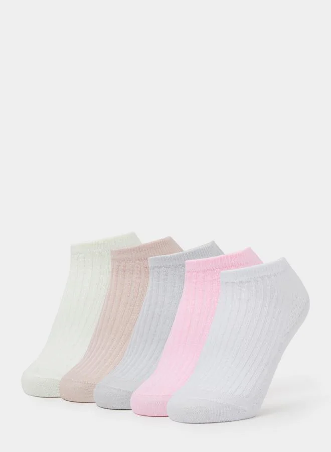 ستايلي Pack of 5 - Multi-Color Solid Ankle Socks