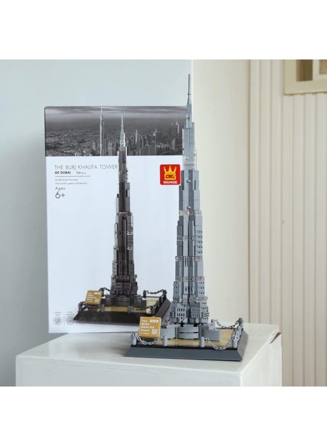 wange Burj Khalifa Architecture Blocks (555pcs) | Dubai Landmark Model Kit | ASTM & CPC Certified | STEM Educational Toy | 43.5cm Tall - Image 1