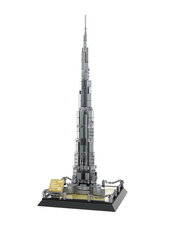 wange Burj Khalifa Architecture Blocks (555pcs) | Dubai Landmark Model Kit | ASTM & CPC Certified | STEM Educational Toy | 43.5cm Tall - Image 3