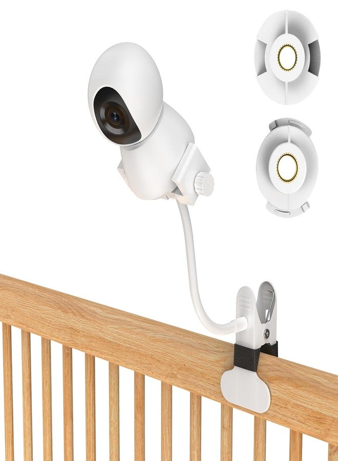 Vebiso Universal Baby Monitor Mount 2026 Upgraded - Adjustable Gooseneck Flex Stand for Crib - Secure Clip Clamp Holder Compatible with HelloBaby HB6550/HB65/HB66, Nanit Pro, VTech & Most Baby Monitors - Image 1