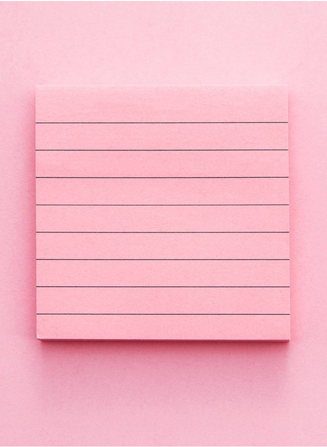 Generic - 6 Packs of Sticky Notes Colorful Lined Sticky Notes 76 x 76mm Super Sticky Memo Pad Notebook (480 Sheets) - Image 1