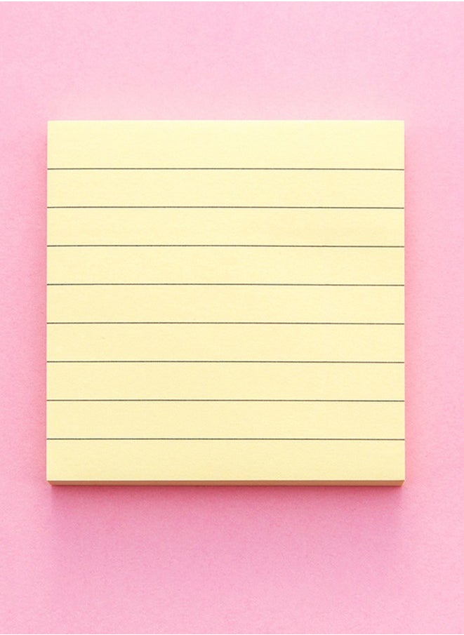 Generic - 6 Packs of Sticky Notes Colorful Lined Sticky Notes 76 x 76mm Super Sticky Memo Pad Notebook (480 Sheets) - Image 1