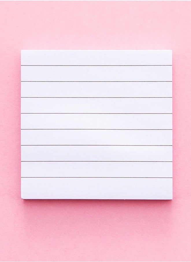 Generic - 6 Packs of Sticky Notes Colorful Lined Sticky Notes 76 x 76mm Super Sticky Memo Pad Notebook (480 Sheets) - Image 1