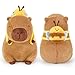 Ditucu Cute Capybara Plush with Bee Backpack Kawaii Capibara Stuffed Animal Toys Plushies Gifts for Kids Brown 13 inch - Image 2