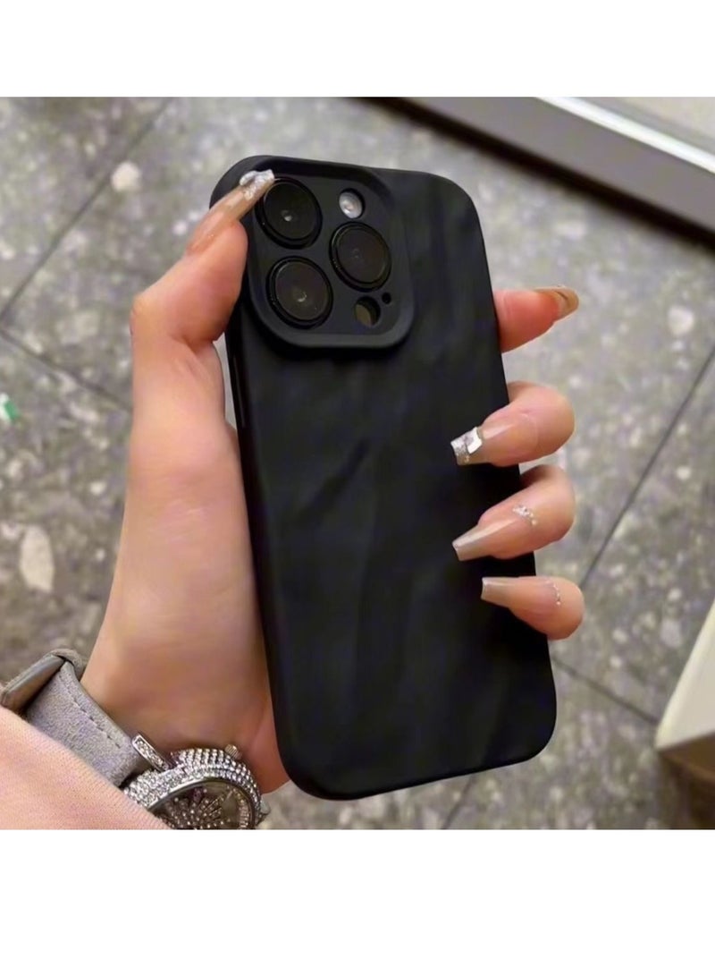 Matte Black Marble Case for iPhone 16 Pro Max – Textured Design, Shockproof, Anti-Fingerprint - Image 2