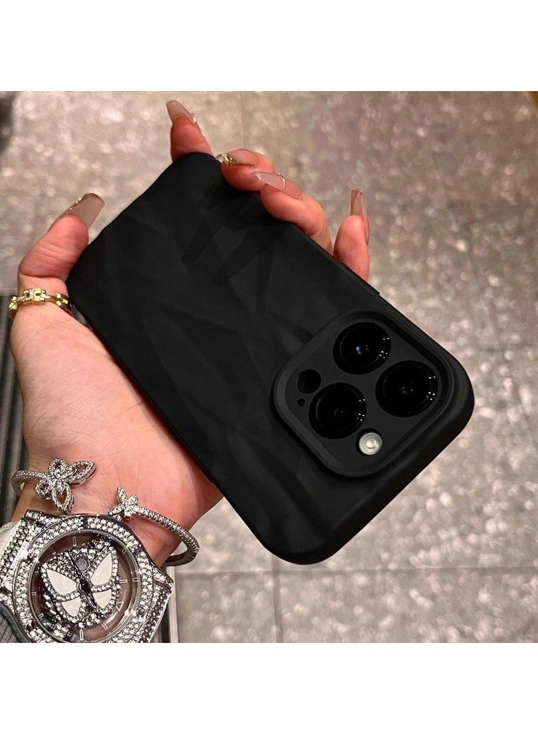 Matte Black Marble Case for iPhone 16 Pro Max – Textured Design, Shockproof, Anti-Fingerprint - Image 3