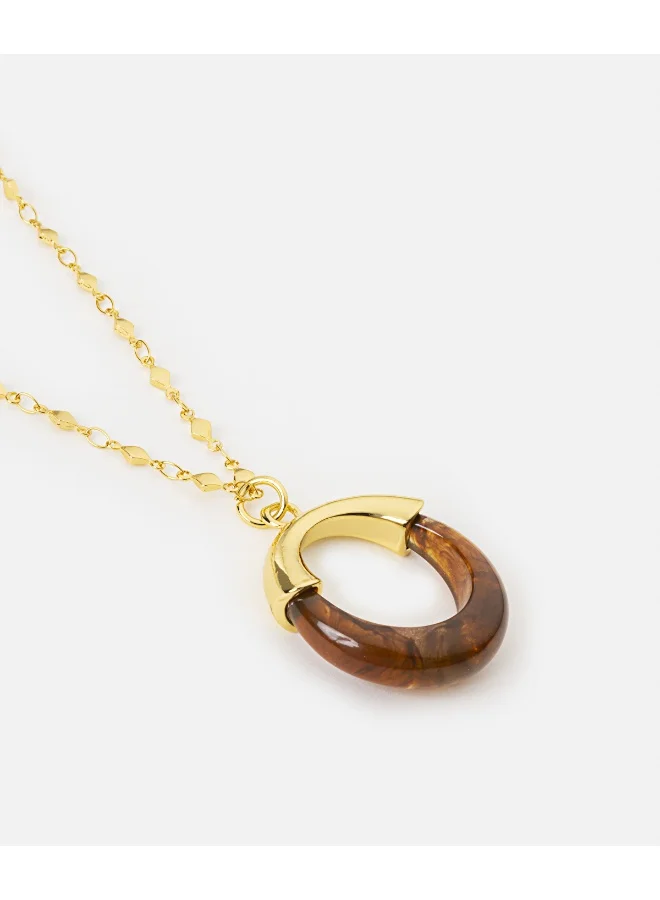 Ipekyol Resin And Metal Pendant Necklace