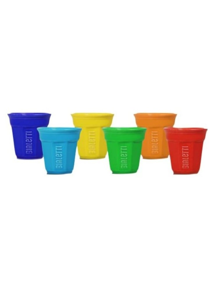 BIALeTTI - Espresso Ceramic Cup Multi Colour 6 Pieces S - Image 1